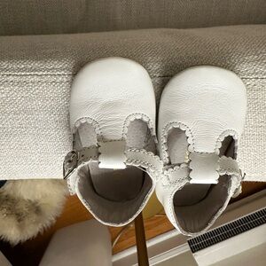 White Leather Kids Shoes
